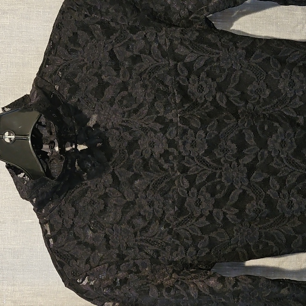 Moda International Elegant Black Lace Dress - Picture 3 of 17
